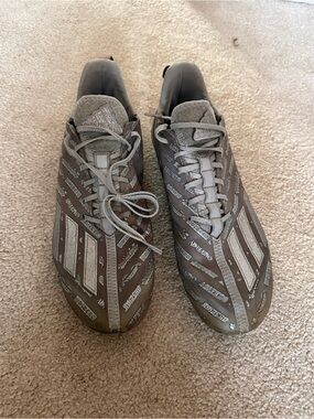 Adidas grey football cleats
